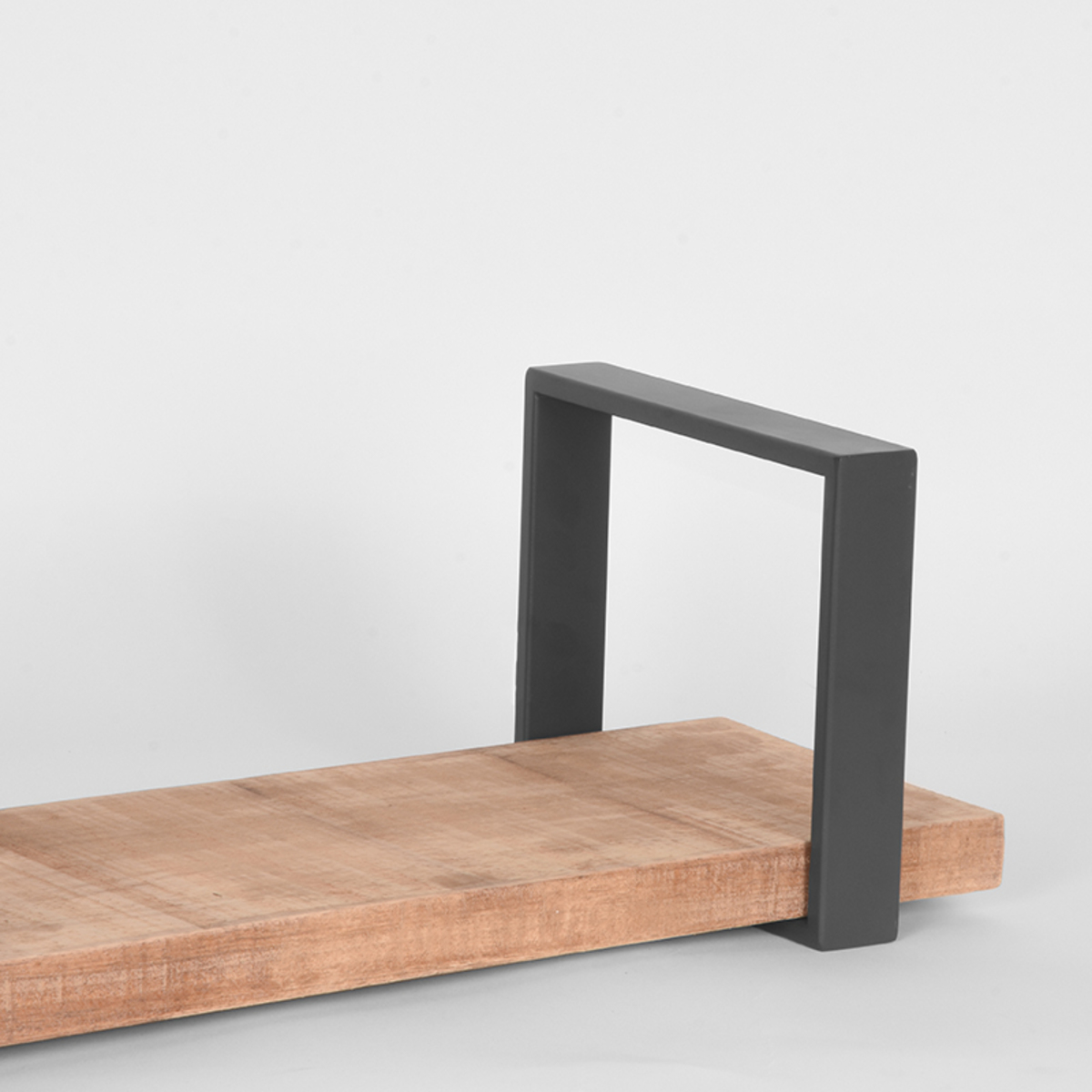 LABEL51 Wanddecoratie Slam Wandplank - Burned Steel - Mangohout - M