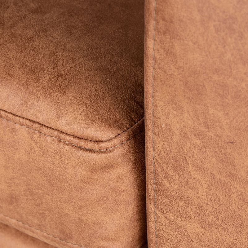 LABEL51 Hoekbank Genua - Cognac - Microfiber - 2-Zits + Hoek + 2-Zits