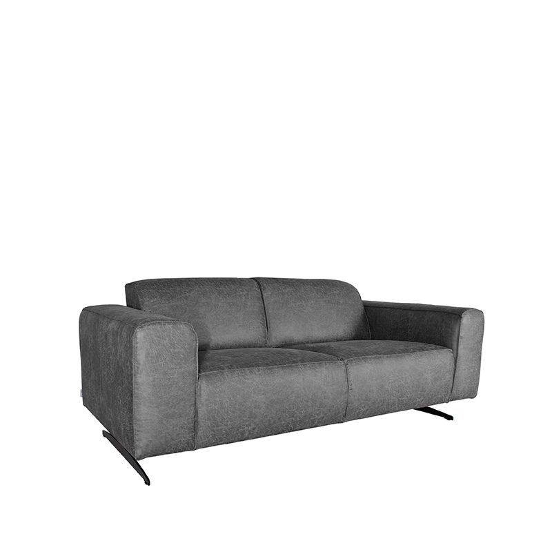 LABEL51 Bank Modena - Antraciet - Microfiber - 2-Zits