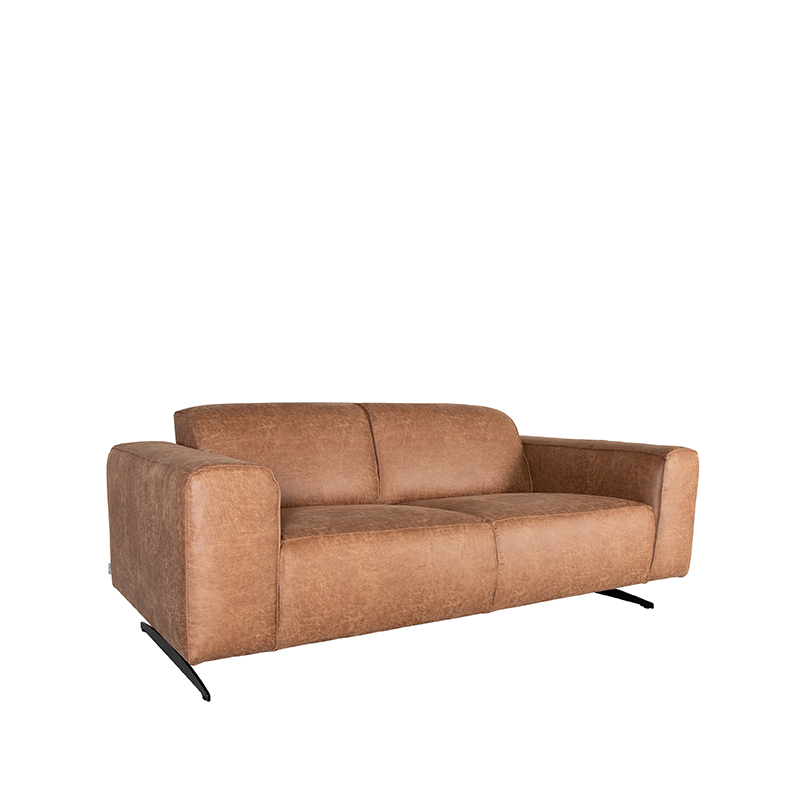 LABEL51 Bank Modena - Cognac - Microfiber - 2-Zits