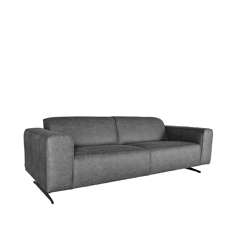 LABEL51 Bank Modena - Antraciet - Microfiber - 3-Zits