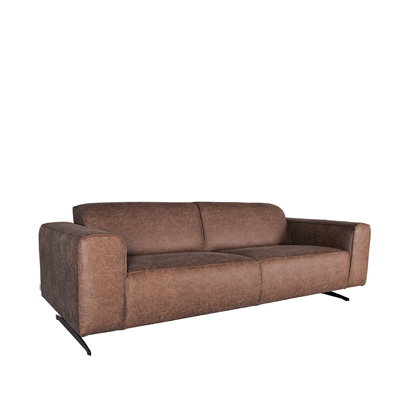 LABEL51 Bank Modena - Bruin - Microfiber - 3-Zits