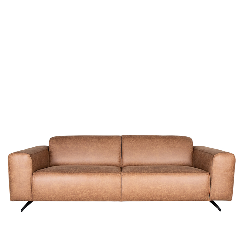 LABEL51 Bank Modena - Cognac - Microfiber - 3-Zits