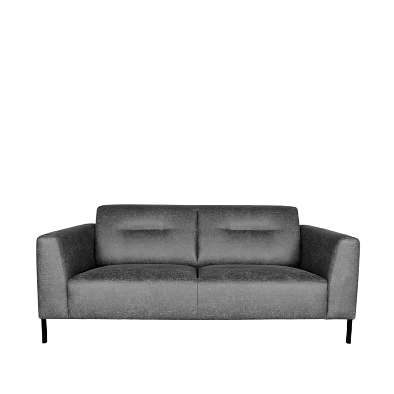 LABEL51 Bank Napoli - Antraciet - Microfiber - 2,5-zits