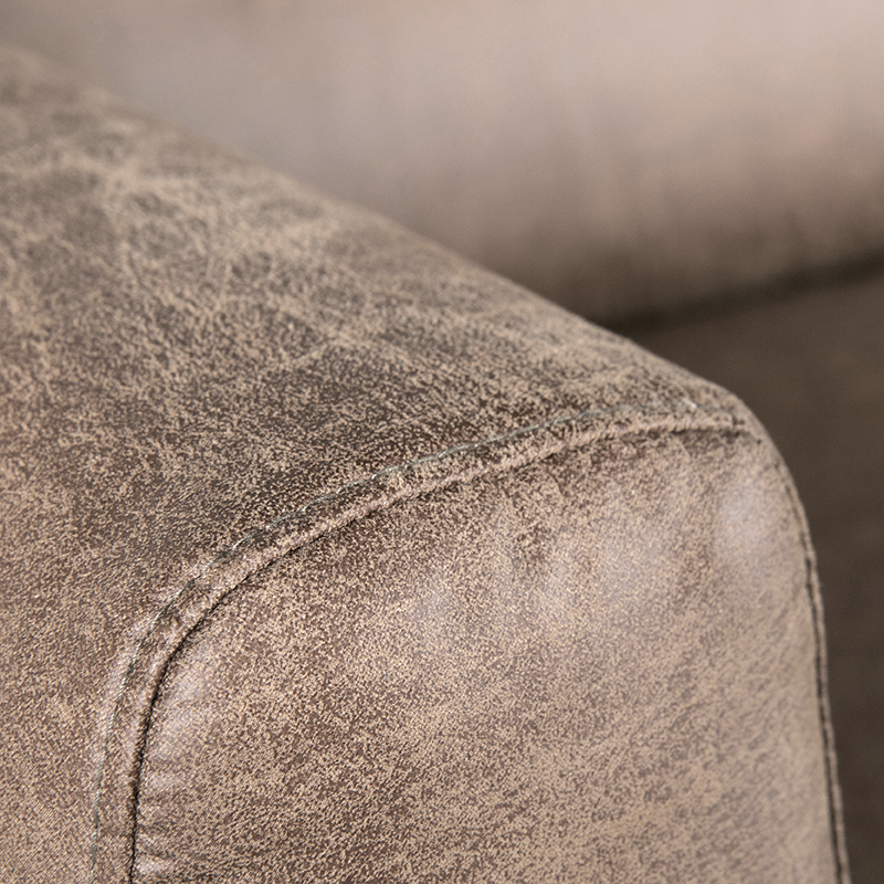 LABEL51 Bank Napoli - Taupe - Microfiber - 2,5-Zits