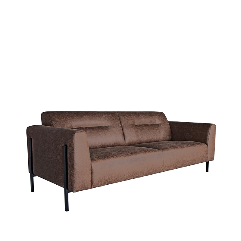 LABEL51 Bank Napoli - Bruin - Microfiber - 3-Zits