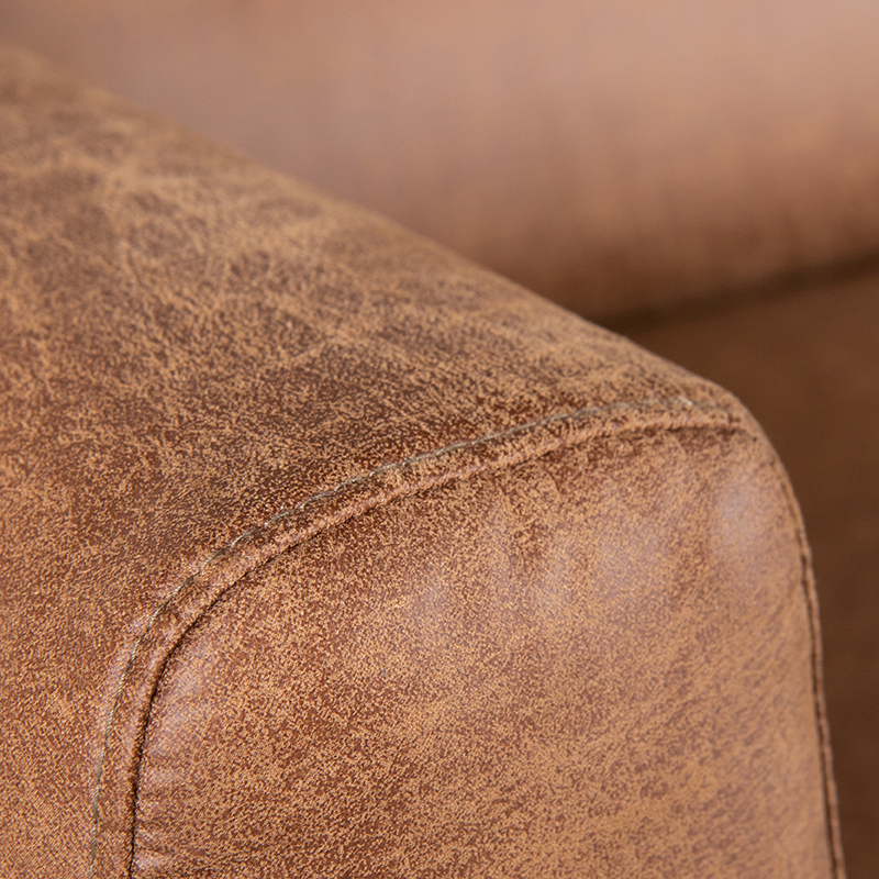 LABEL51 Bank Napoli - Cognac - Microfiber - 3-Zits