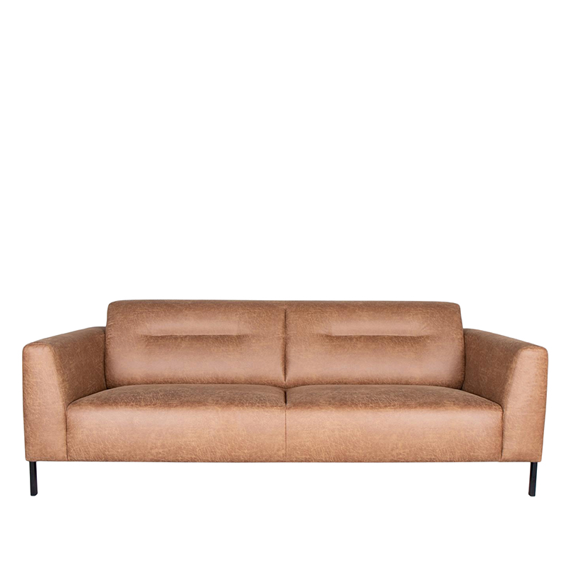 LABEL51 Bank Napoli - Cognac - Microfiber - 3-Zits