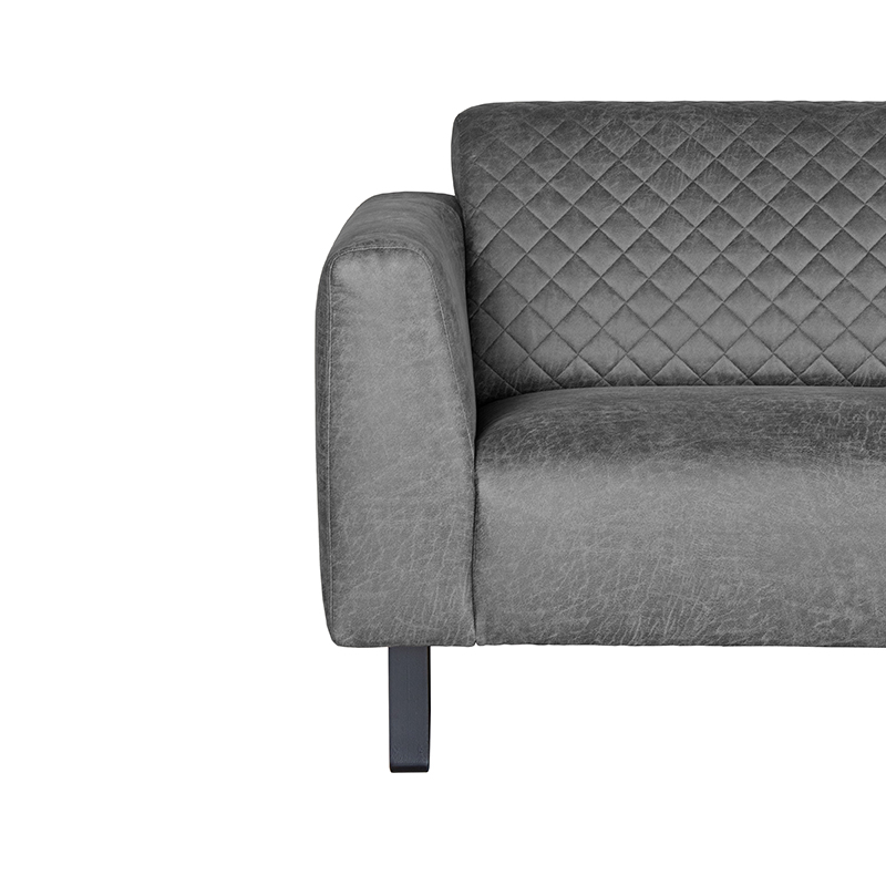 LABEL51 Bank Nola - Antraciet - Microfiber - 3-Zits