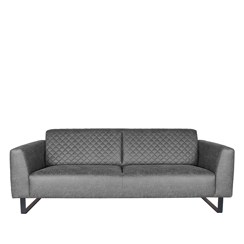 LABEL51 Bank Nola - Antraciet - Microfiber - 3-Zits