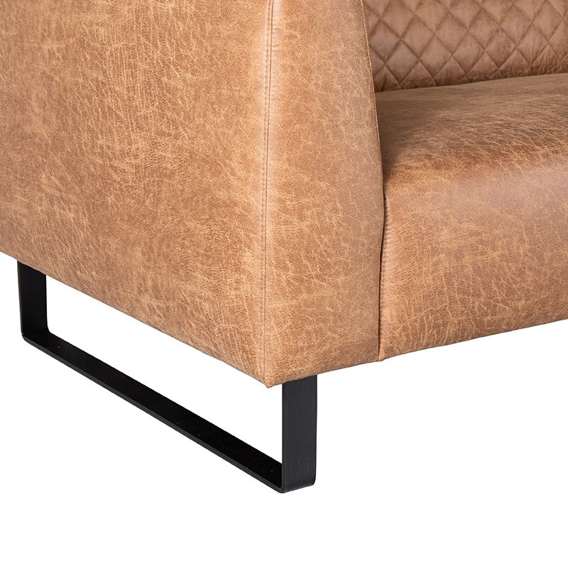 LABEL51 Bank Nola - Cognac - Microfiber - 3-Zits