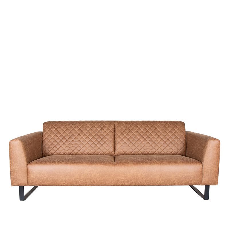 LABEL51 Bank Nola - Cognac - Microfiber - 3-Zits