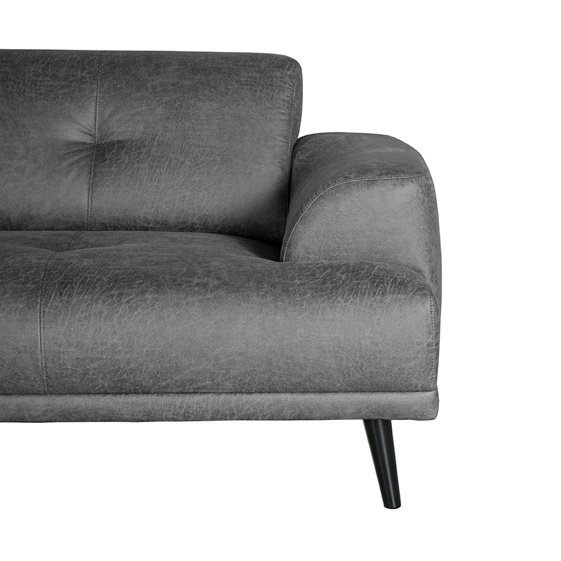 LABEL51 Hoekbank Salerno - Antraciet - Microfiber - Chaise Longue + 2,5-Zits