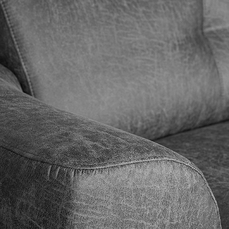 LABEL51 Hoekbank Salerno - Antraciet - Microfiber - Chaise Longue + 2,5-Zits