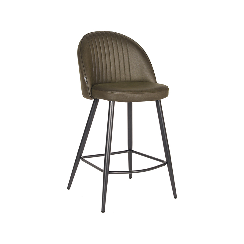 LABEL51 Barkruk Enzo - Army green - Microfiber