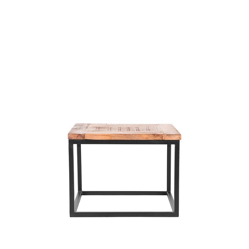 LABEL51 Bijzettafel Box - Rough - Mangohout - 60x60 cm