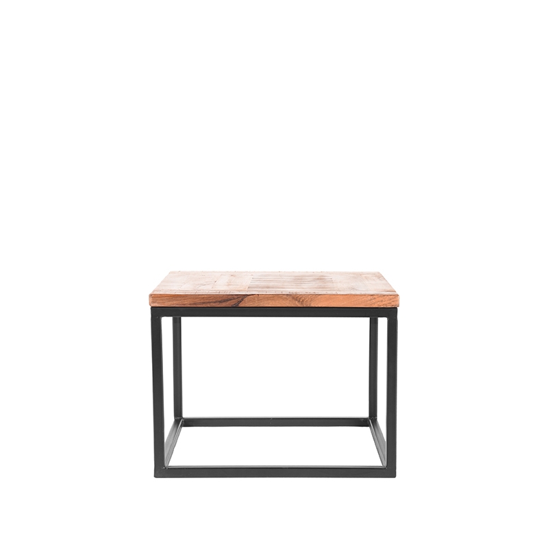 LABEL51 Bijzettafel Box - Rough - Mangohout - 60x60 cm