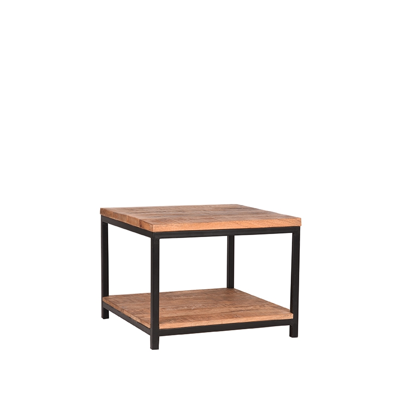 LABEL51 Bijzettafel Vintage - Rough - Mangohout - 60x60 cm