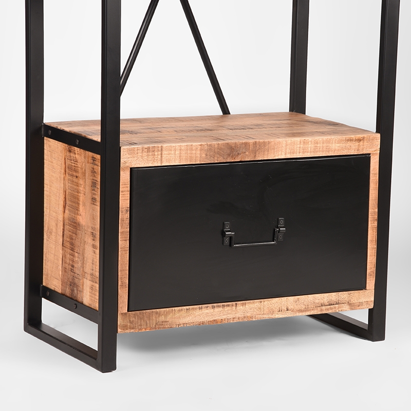 LABEL51 Boekkast Brussels - Rough - Mangohout