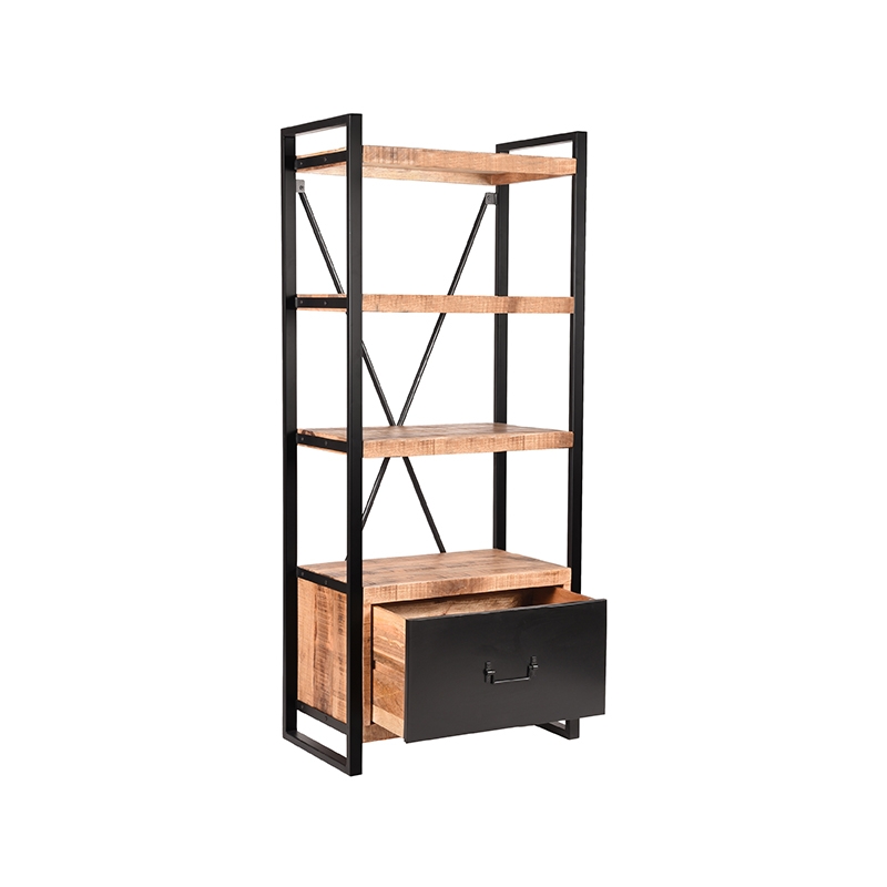 LABEL51 Boekkast Brussels - Rough - Mangohout