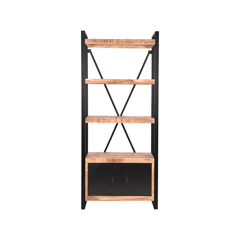 LABEL51 Boekkast Brussels - Rough - Mangohout