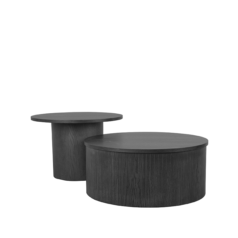 LABEL51 Salontafel Oliva - Zwart - Eiken