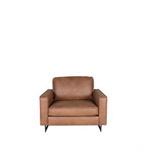 Bank Arezzo 1-Zits Cognac Microvezel 1