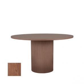 Eettafel Oliva 130x130x75 Cm Walnoot Eikenhout Voorkant