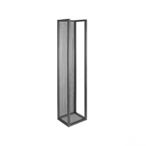Haardhout Rek Zwart Metaal 30x25x140 cm 1