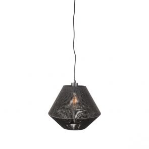 Hanglamp Ibiza Diamond 1-Lichts Zwart 25x25x150 Cm Voorkant2