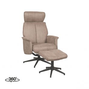 Relaxfauteuil Verdal + Hocker 77x79x109 cm