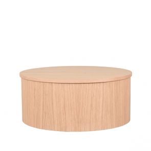 Salontafel Oliva 70x70x30 Cm Naturel Eikenhout Perspectief