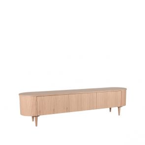 Tv-Meubel Oliva 220x47x55 Cm Naturel Eikenhout Perspectief