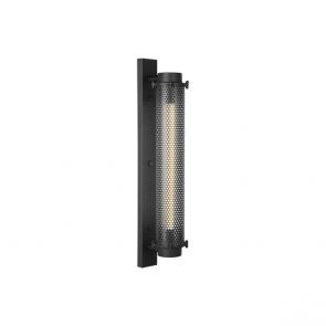 Wandlamp Tube Zwart Metaal Perspectief Aan 1