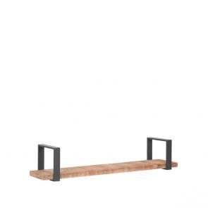 Wandplank Slam Rough Mangohout Burned Steel Metaal 100 cm 1