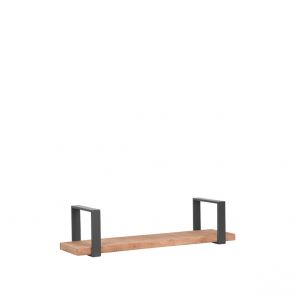Wandplank Slam Rough Mangohout Burned Steel Metaal 80 cm 1
