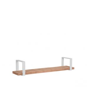 Wandplank Slam Rough Mangohout Wit Metaal 100 cm 1