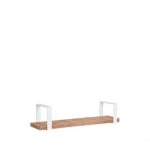 Wandplank Slam Rough Mangohout Wit Metaal 80 cm 1