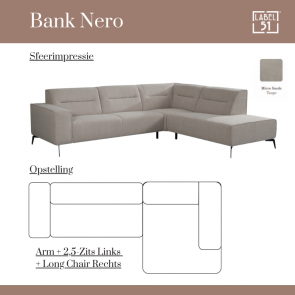 Loungebank Nero Rechts