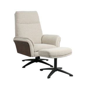 Draaifauteuil Zenza + Hocker 76x91x109 cm