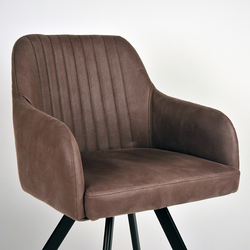 LABEL51 Eetkamerstoel Floor - Truffel grijs - Microfiber