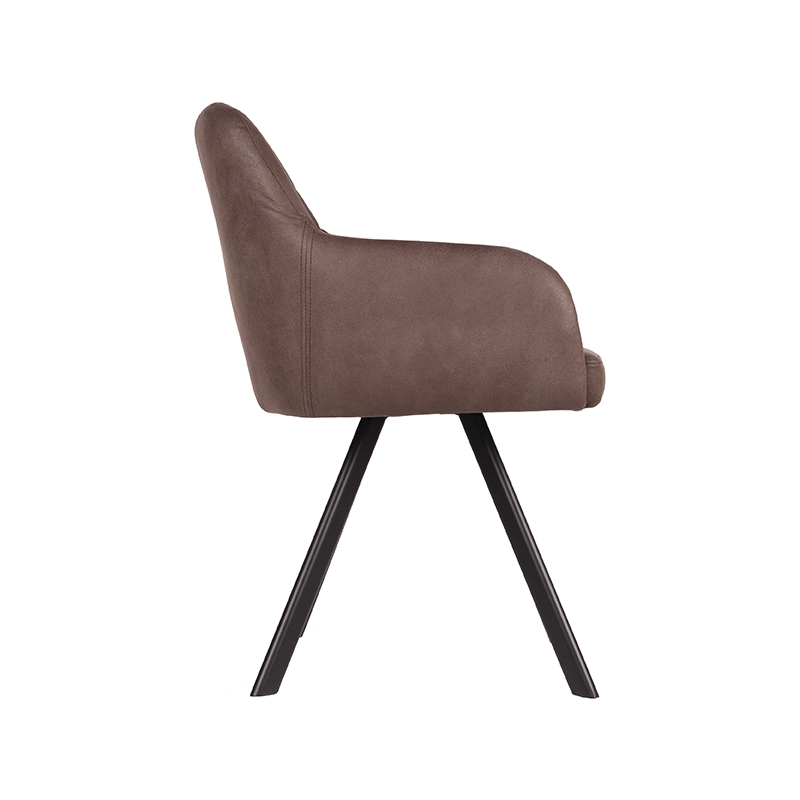 LABEL51 Eetkamerstoel Floor - Truffel grijs - Microfiber