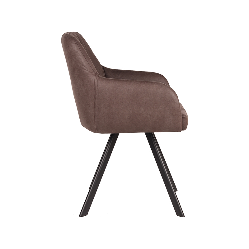 LABEL51 Eetkamerstoel Floor - Truffel grijs - Microfiber
