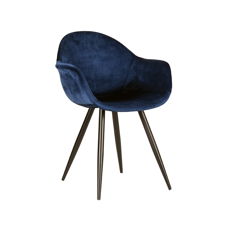 Eetkamerstoel Forli - Blauw - Fluweel LABEL51