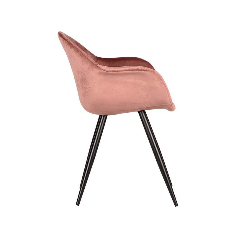 LABEL51 Eetkamerstoel Forli - Roze - Fluweel