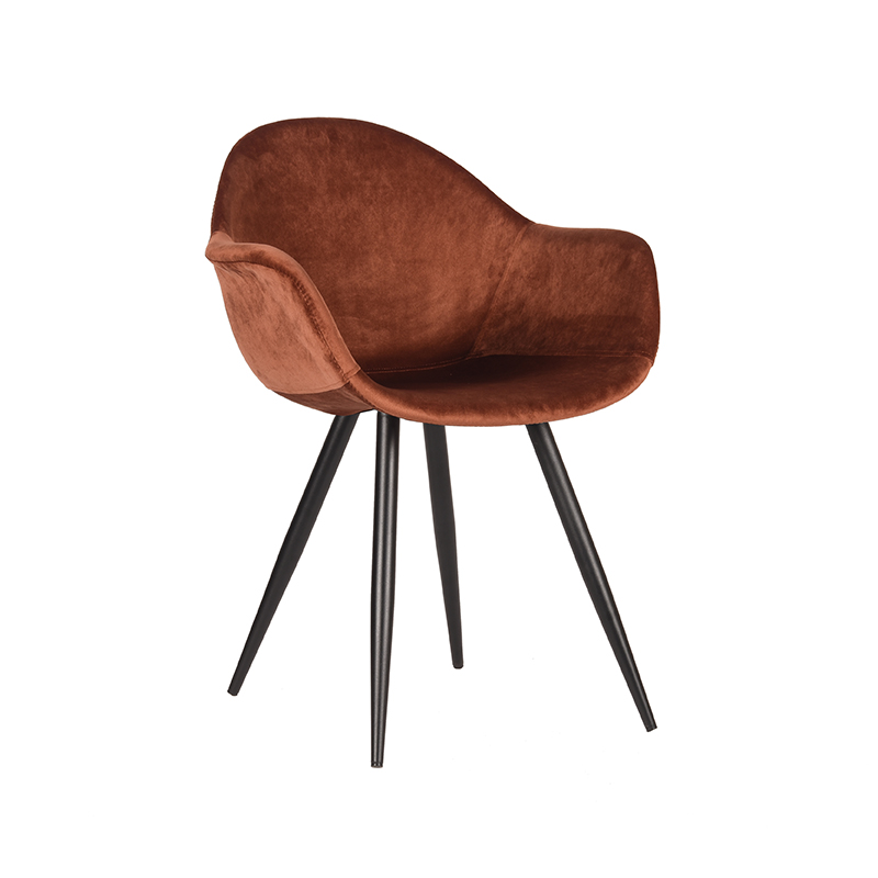 Eetkamerstoel Forli - Rust - Fluweel LABEL51
