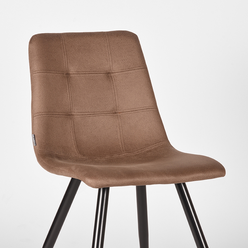LABEL51 Eetkamerstoel Jay - Stone - Microfiber