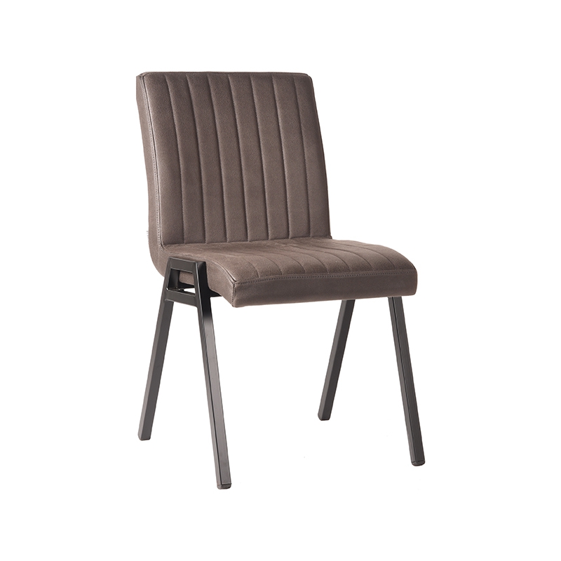Eetkamerstoel Matz - Microfiber - Antraciet - LABEL51