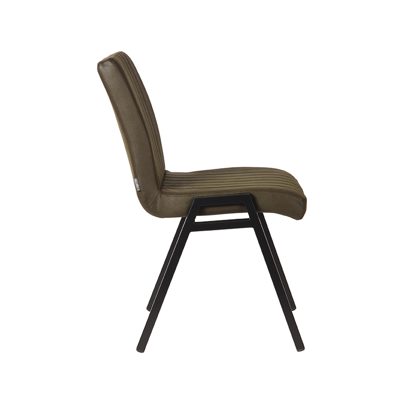 LABEL51 Eetkamerstoel Matz - Army green - Microfiber