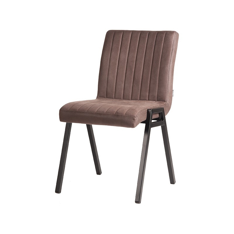 LABEL51 Eetkamerstoel Matz - Truffel grijs - Microfiber